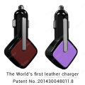 double 2a port usb car charger with micro usb date for auto indoor electronic devices